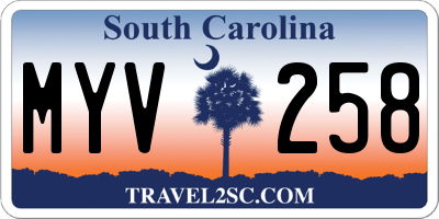 SC license plate MYV258