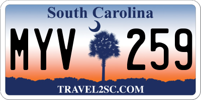 SC license plate MYV259