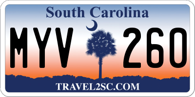 SC license plate MYV260