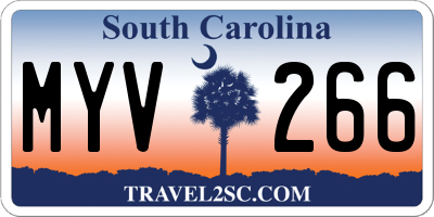 SC license plate MYV266