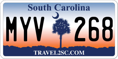 SC license plate MYV268