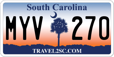 SC license plate MYV270