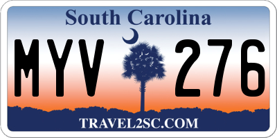 SC license plate MYV276