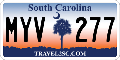 SC license plate MYV277