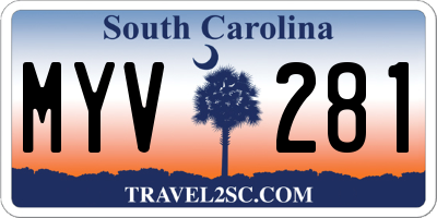 SC license plate MYV281
