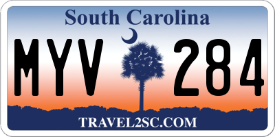 SC license plate MYV284