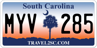 SC license plate MYV285
