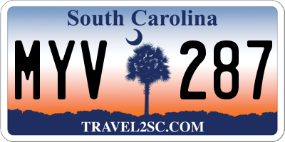 SC license plate MYV287