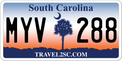 SC license plate MYV288