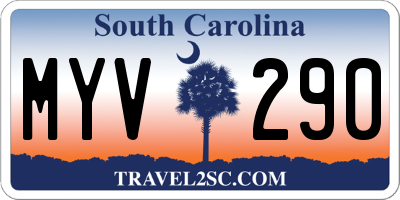 SC license plate MYV290