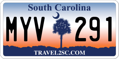 SC license plate MYV291