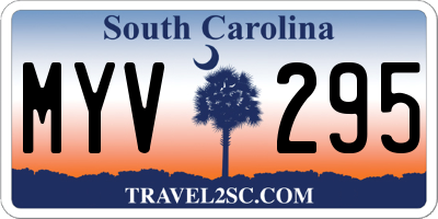 SC license plate MYV295