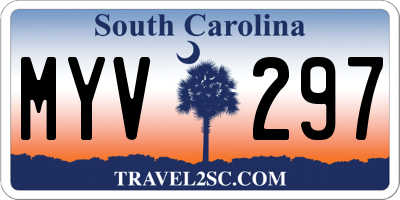 SC license plate MYV297