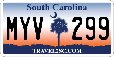 SC license plate MYV299