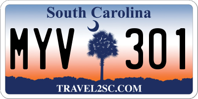 SC license plate MYV301