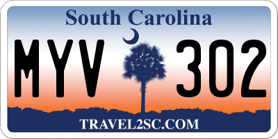SC license plate MYV302