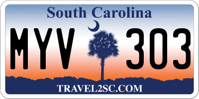 SC license plate MYV303