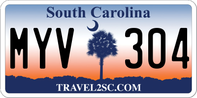 SC license plate MYV304