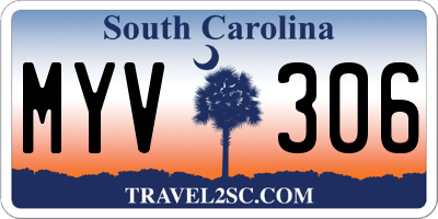 SC license plate MYV306