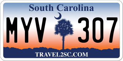 SC license plate MYV307