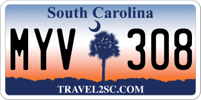 SC license plate MYV308