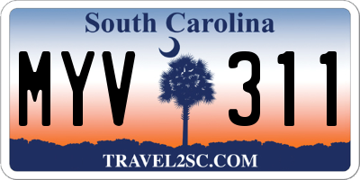 SC license plate MYV311