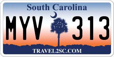 SC license plate MYV313