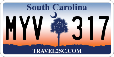 SC license plate MYV317