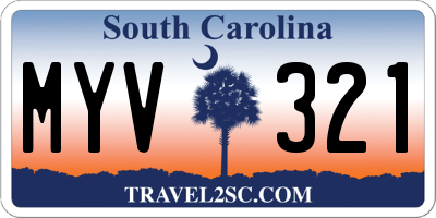 SC license plate MYV321