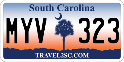 SC license plate MYV323