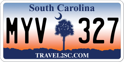 SC license plate MYV327