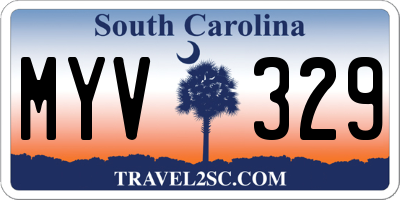 SC license plate MYV329