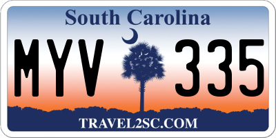 SC license plate MYV335