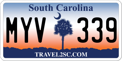 SC license plate MYV339