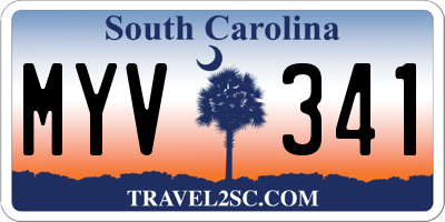 SC license plate MYV341