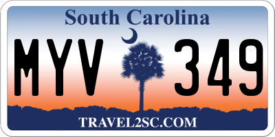 SC license plate MYV349