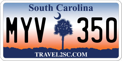 SC license plate MYV350