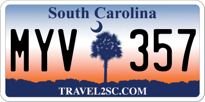 SC license plate MYV357