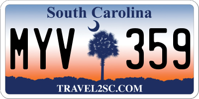 SC license plate MYV359