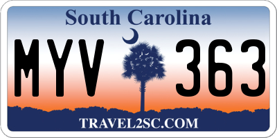 SC license plate MYV363