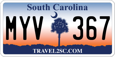 SC license plate MYV367