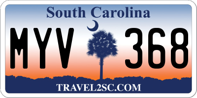 SC license plate MYV368