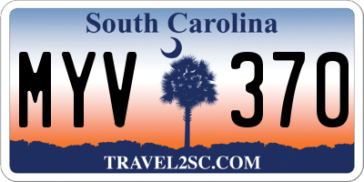 SC license plate MYV370