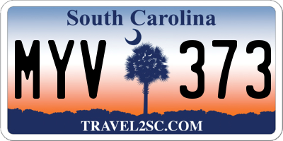 SC license plate MYV373
