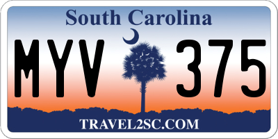 SC license plate MYV375