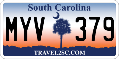 SC license plate MYV379