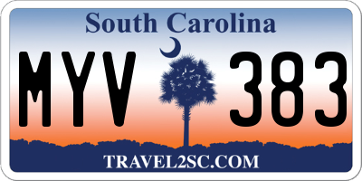 SC license plate MYV383