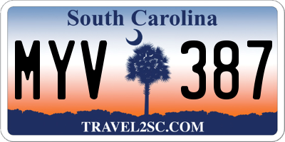 SC license plate MYV387