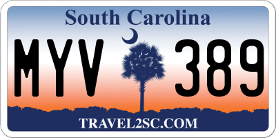 SC license plate MYV389