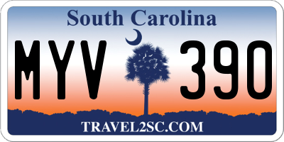 SC license plate MYV390